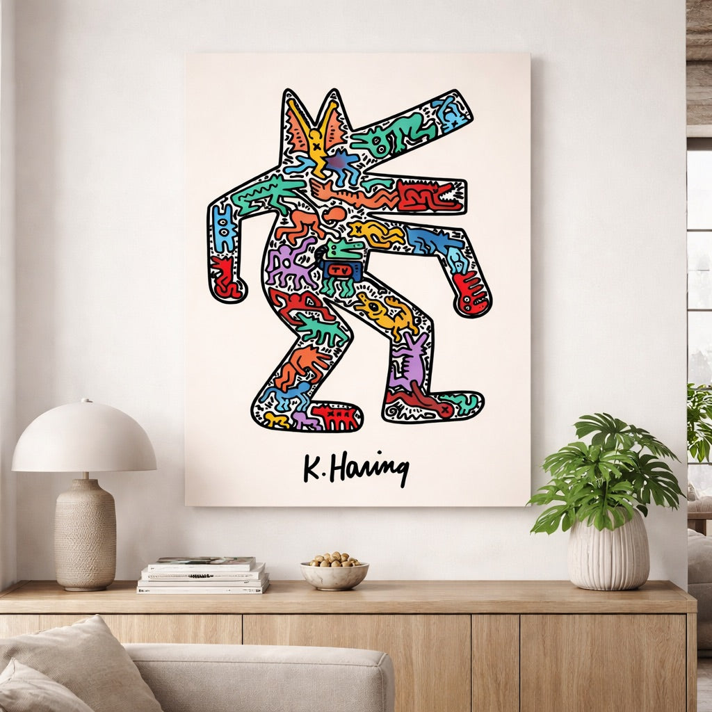 Tableau Keith Haring Dog