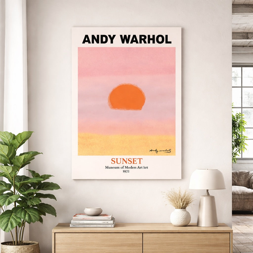 Tableau Street Art Andy Warhol "Sunset"