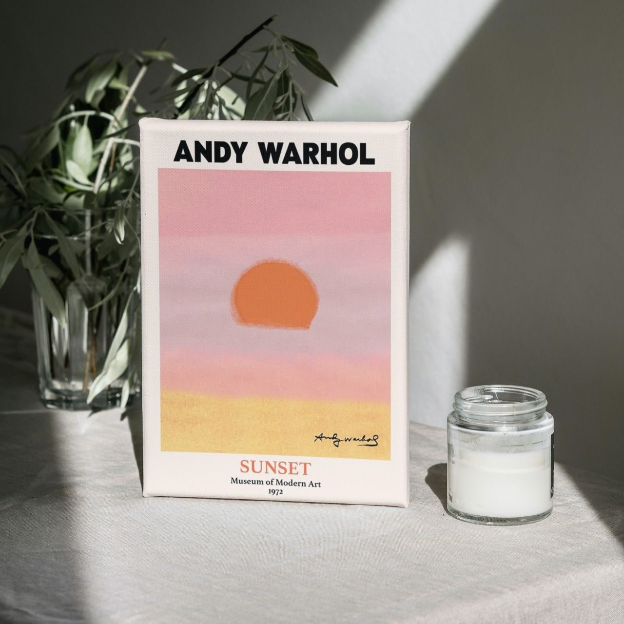 Tableau Street Art Andy Warhol "Sunset"