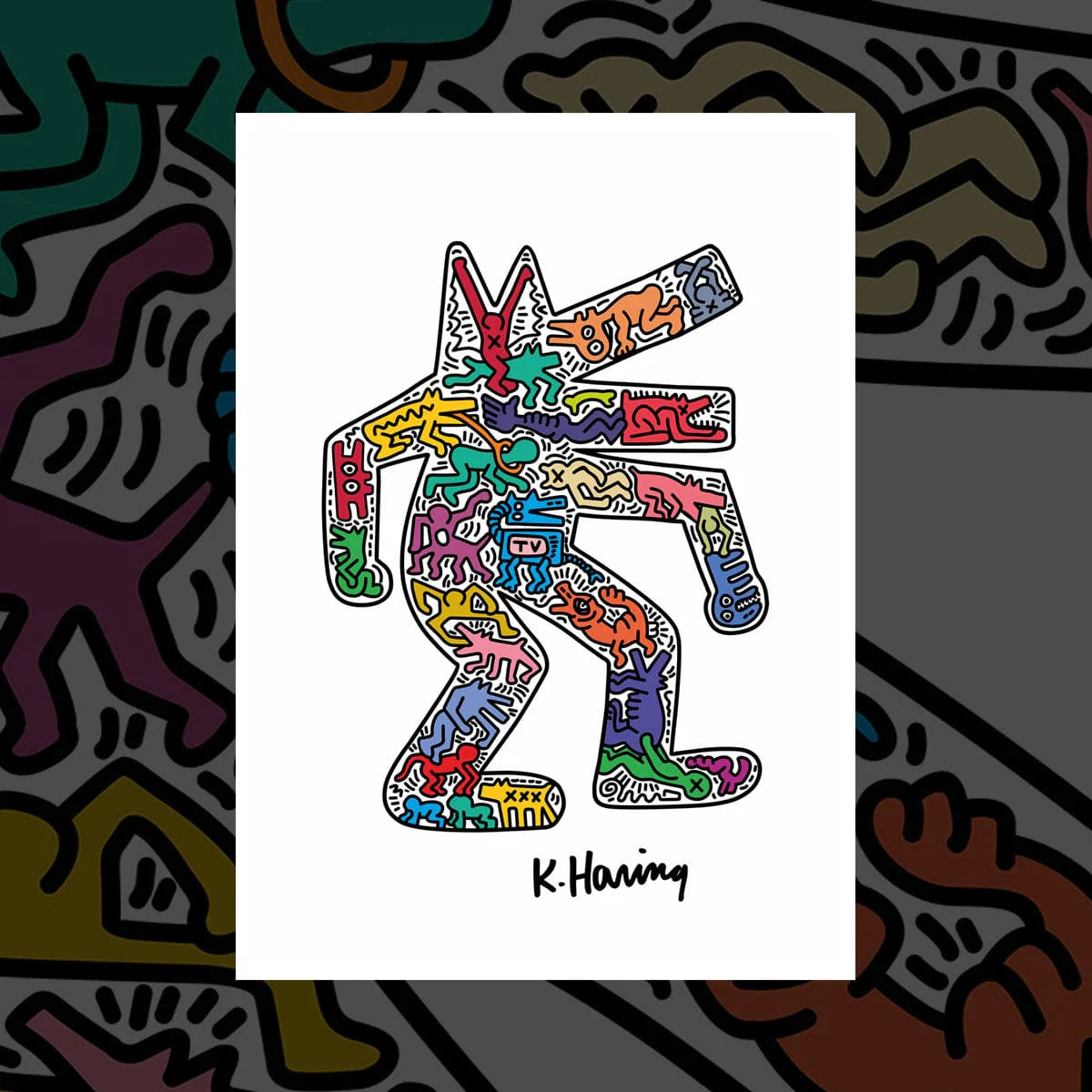 Tableau Keith Haring Dog
