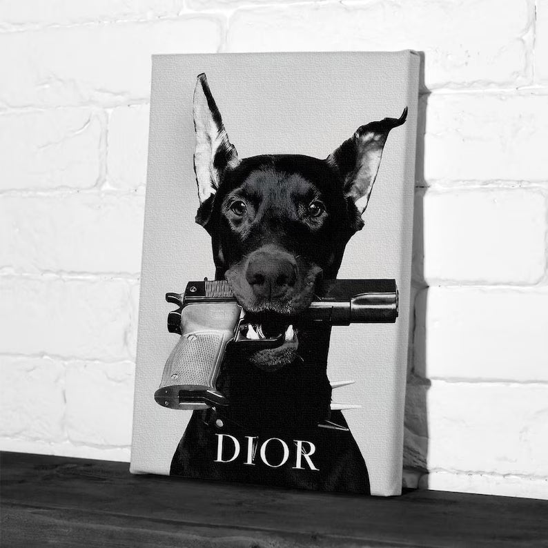 Tableau Dior Chien Revolver