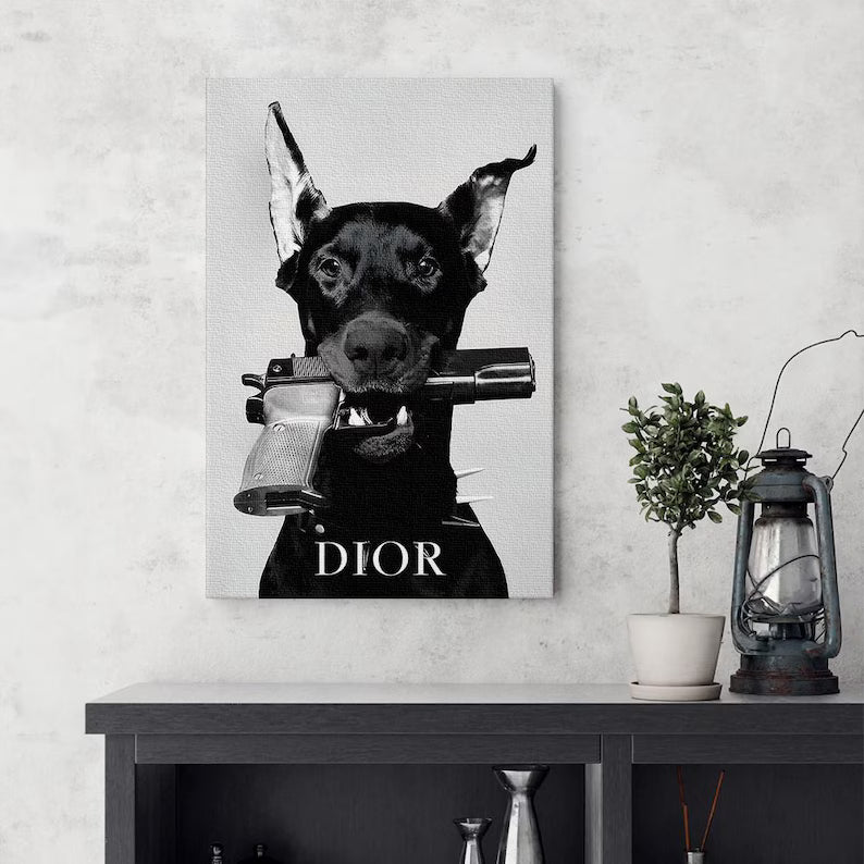 Tableau Dior Chien Revolver