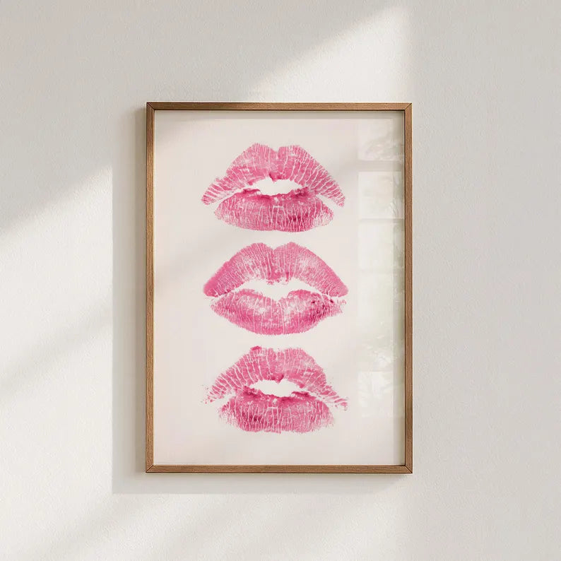 Poster Bouche Rose