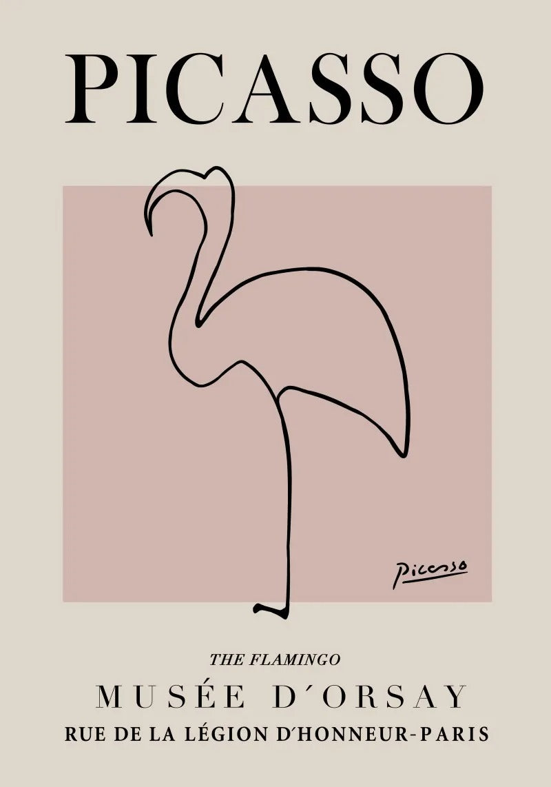 Tableau Street Art Picasso "The Flamingo"