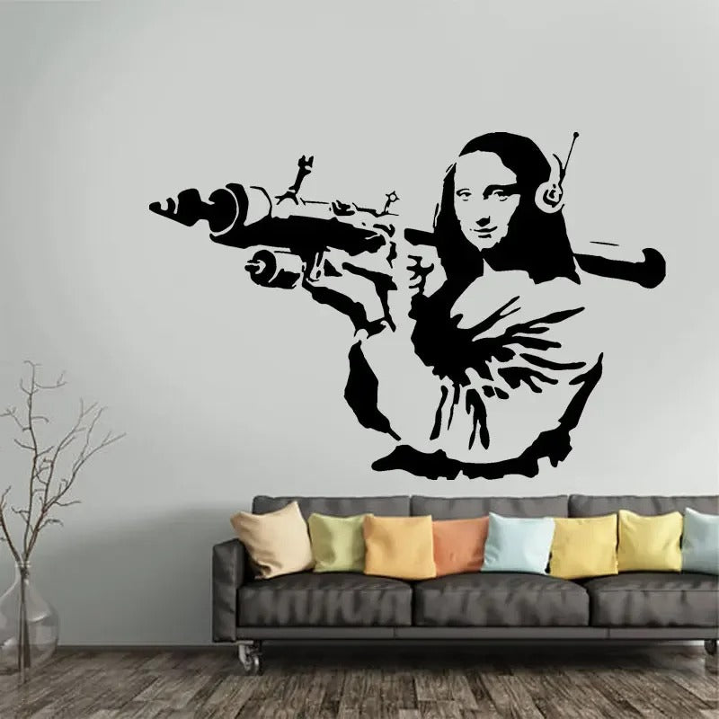 Sticker Banksy Mona Lisa