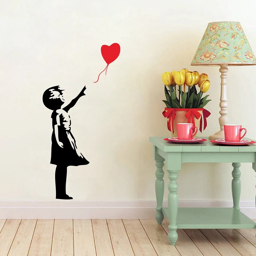 Sticker Banksy Fille au Ballon