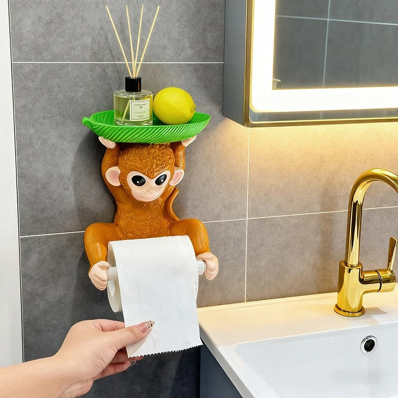 Porte Papier Toilette Singe Mural