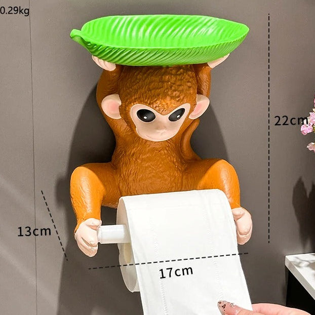 Porte Papier Toilette Singe Mural