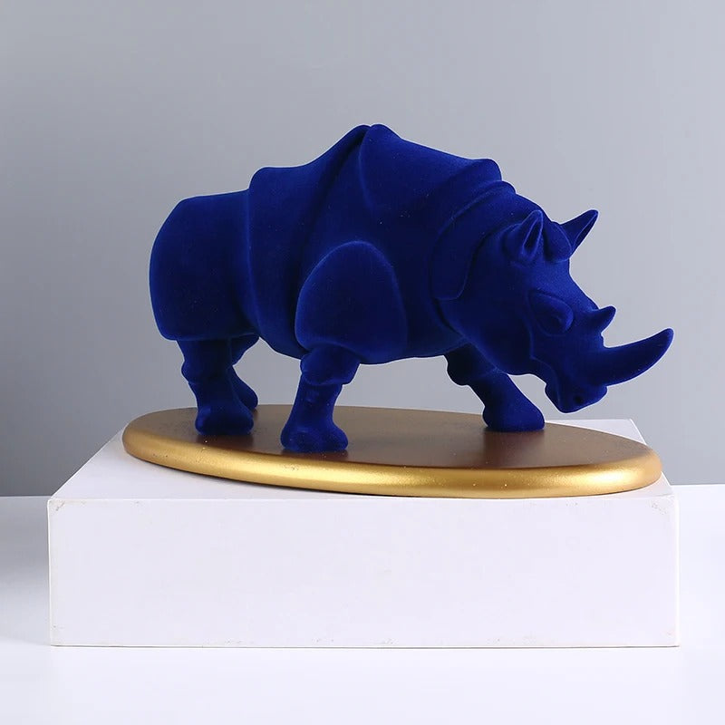 Statue Rhinocéros Bleu