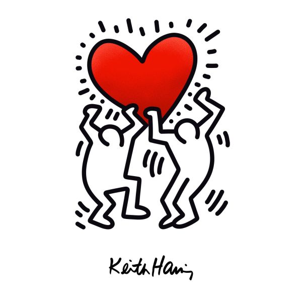 Tableau Coeur Keith Haring