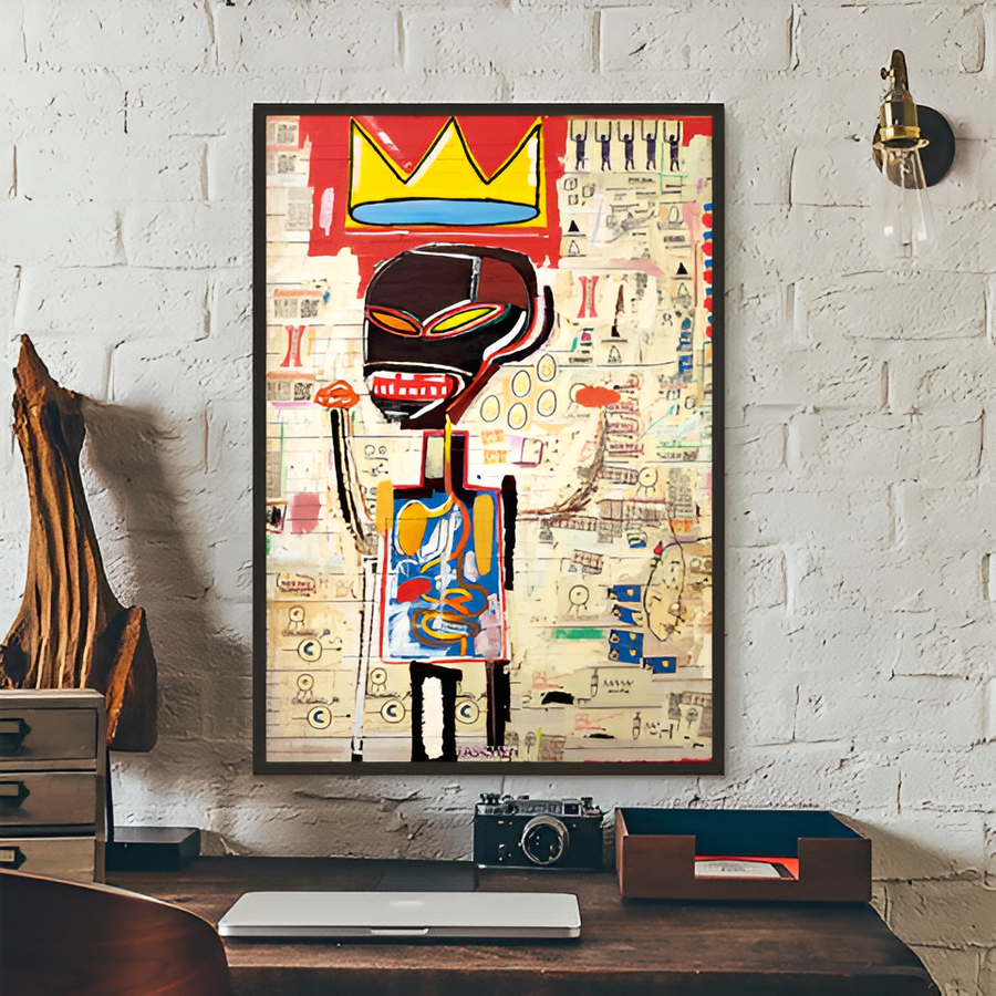 Poster inspiré de Jean-Michel Basquiat, figure du street art