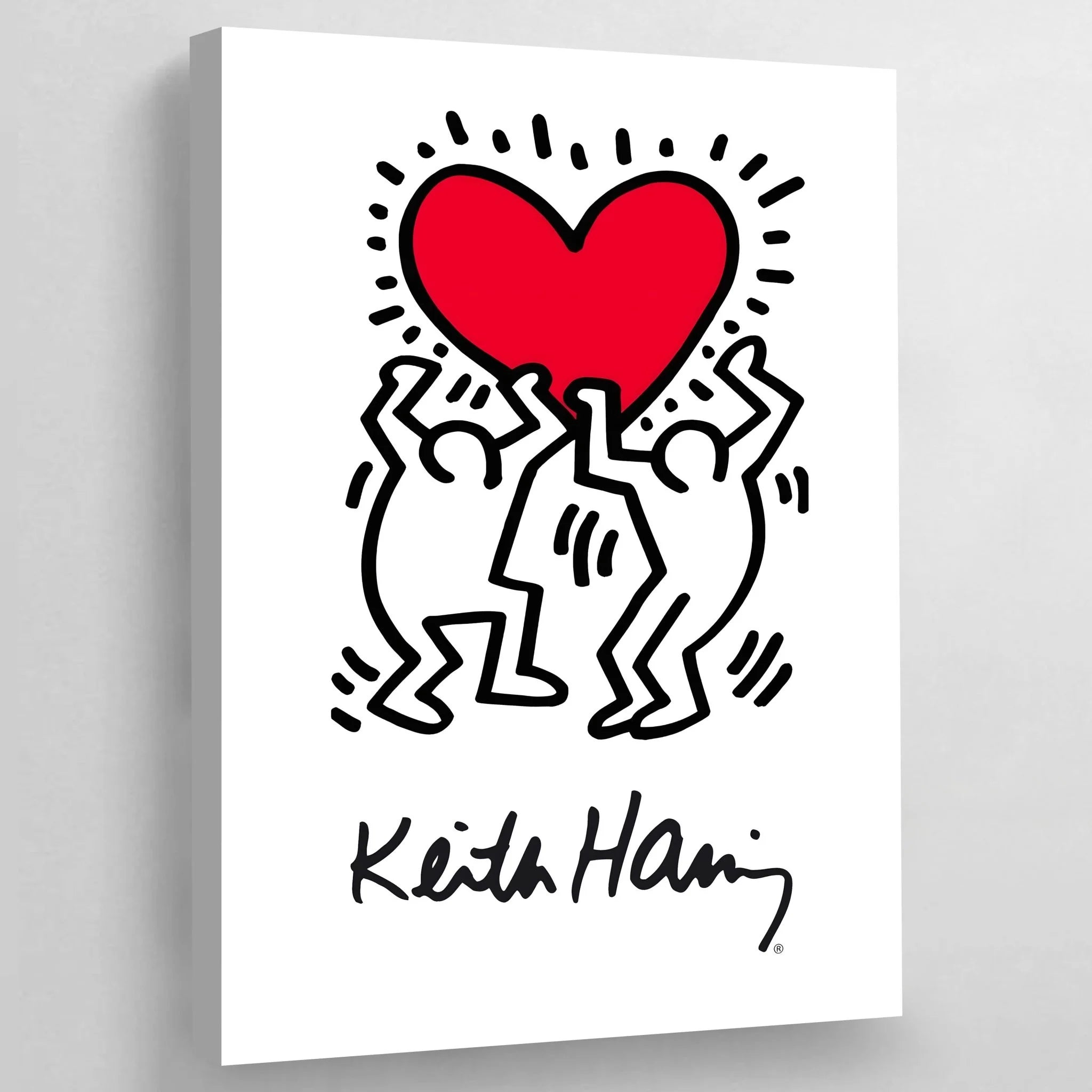Tableau Coeur Keith Haring