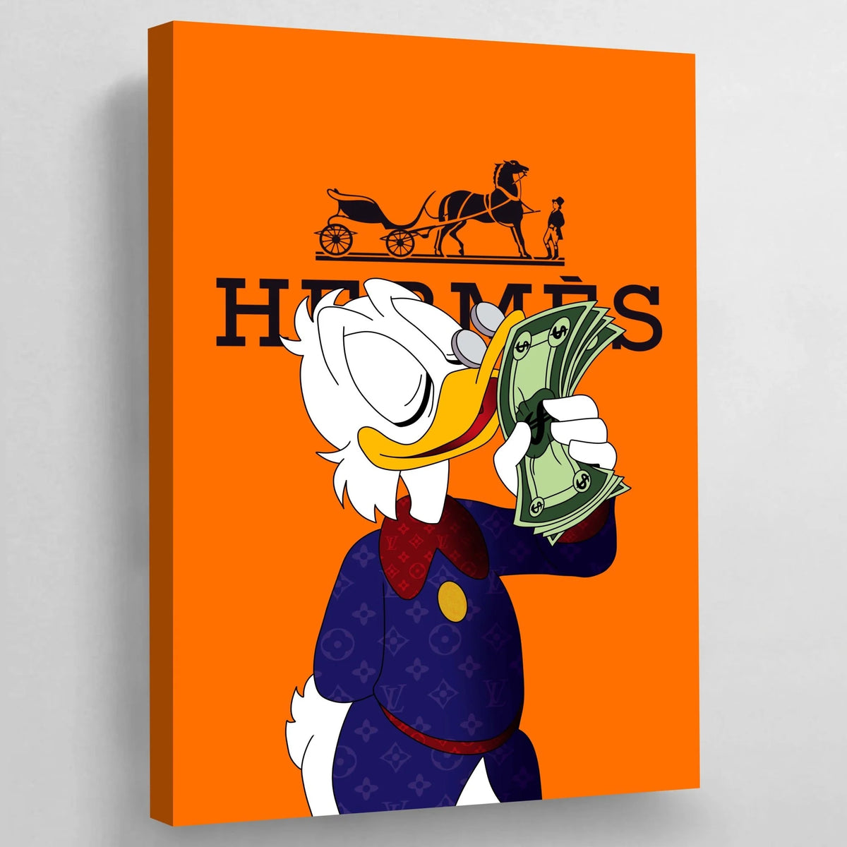 Tableau pop art Hermès et Picsou, cadeau décalé street art