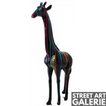 Girafe en Résine Extérieur Graffiti