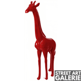Girafe en Résine Extérieur Rouge
