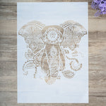 Pochoir Tête Éléphant