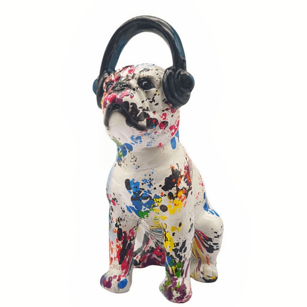 Sculpture Bouledogue Graffiti