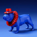 Sculpture Bulldog Français Bleu