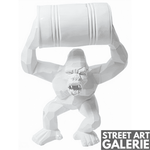 Sculpture Gorille XXL Blanc
