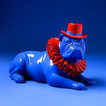 Statue Bulldog Français Bleu