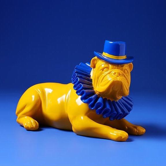 Statue Bulldog Français Jaune