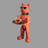 Statue Bulldog Rouge