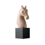 Statue Cheval Design Taupe