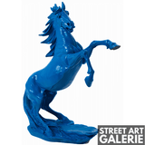 Statue Cheval Grandeur Nature Bleu