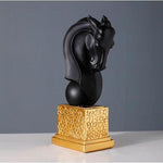 Statue Cheval Moderne Noire