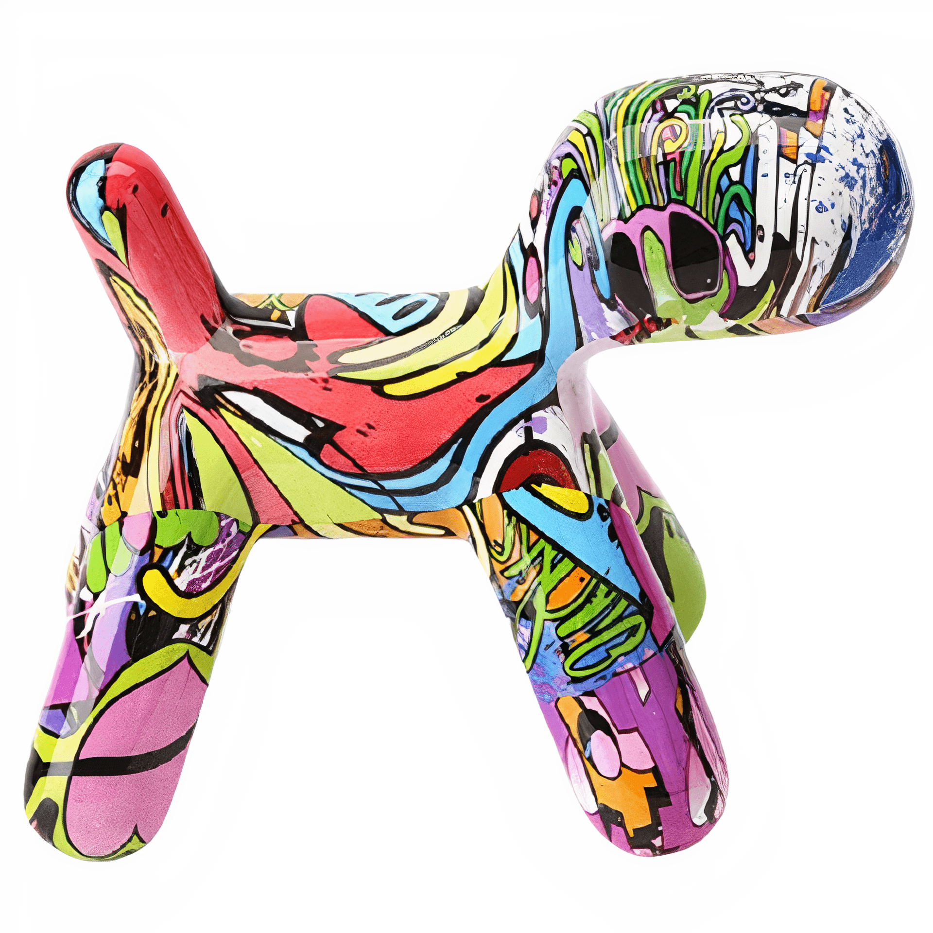 Statue Chien Déco Colorée
