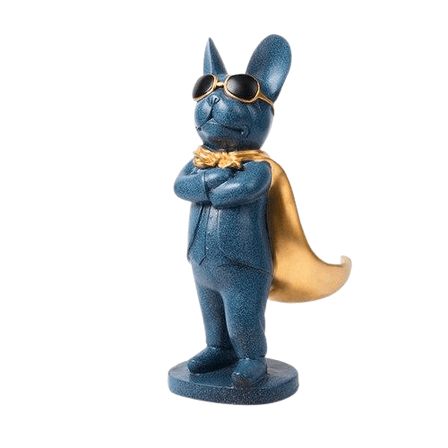 Statue Chien Original Bleue