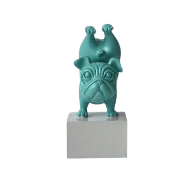 Statue Chien Yoga Vert