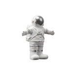 Statue Cosmonaute Argenté