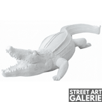 Statue Crocodile Extérieur Blanc