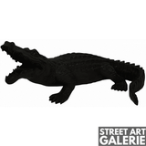 Statue Crocodile Extérieur Noir