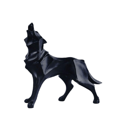 Statue Loup Noir