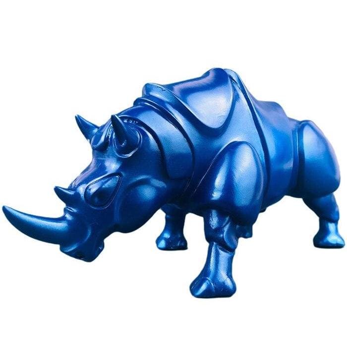 Statue Rhinocéros Bleu