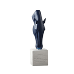 Statue Tête de Cheval Bleue Foncé