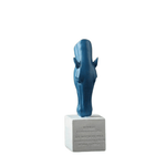 Statue Tête de Cheval Bleue