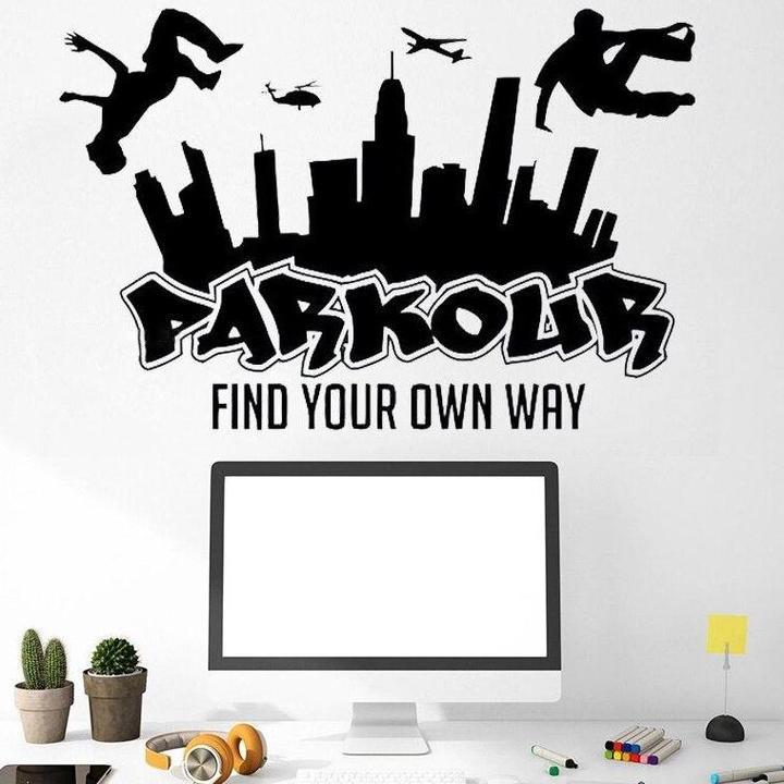 Sticker Street Art Parkour