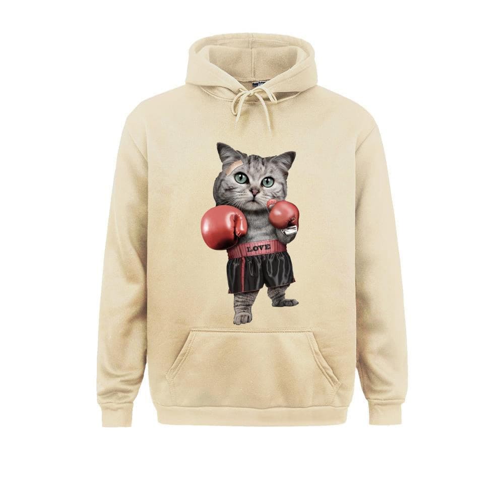 Sweat Chat Boxeur Beige