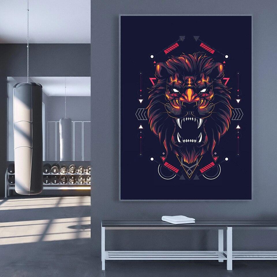 Tableau Lion Rugissant