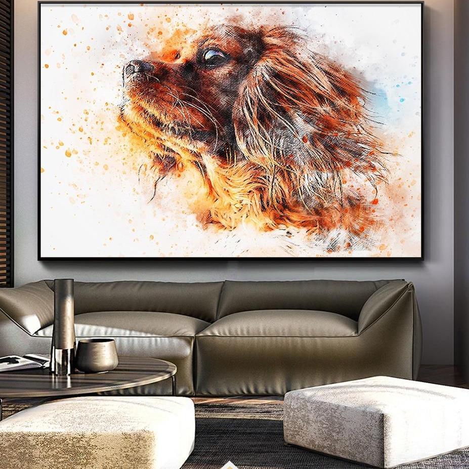 Tableau Peinture Chien