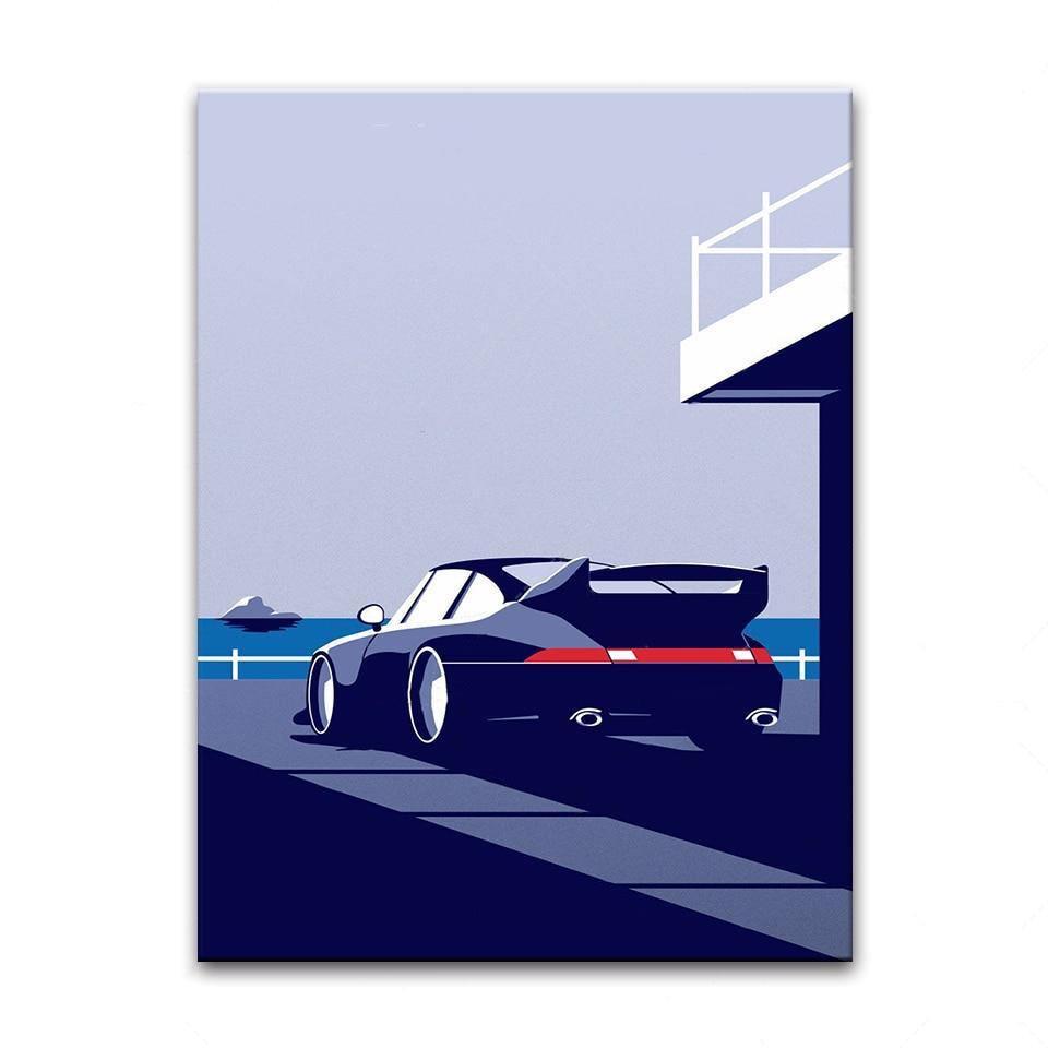 Tableau Porsche 911 Bleu