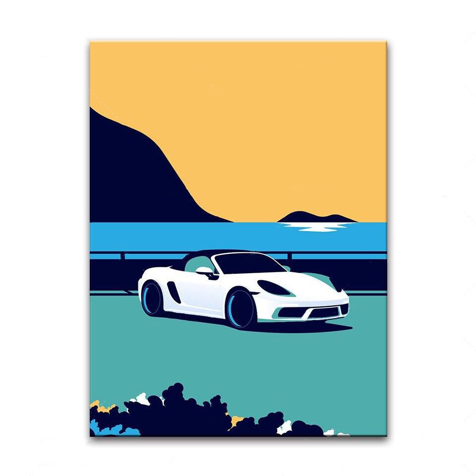 Tableau Porsche Boxster Blanc