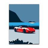 Tableau Porsche Boxster Rouge
