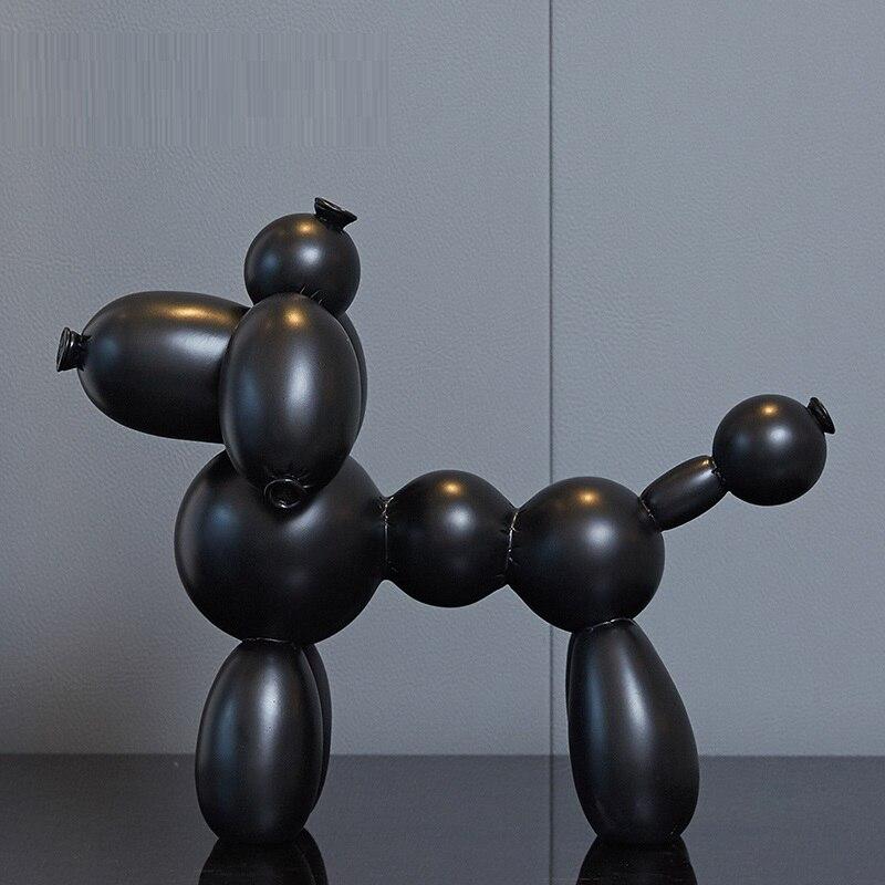 Statue Chien Ballon Design Noir