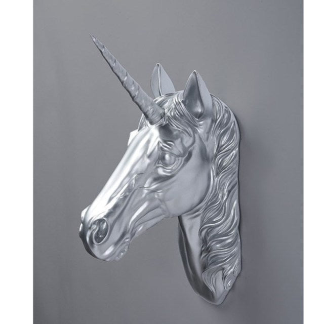 Statue Licorne Murale Argent