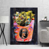 Tableau Street Art Frite Billet