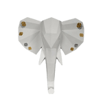 Tête d'Éléphant murale Blanc